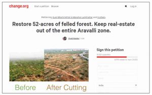 An online petition shows the damage done to the area in question