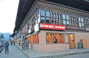 Shops in Paro, Bhutan. The cash crunch has seriously affected business. Photo: Ramesh Menon