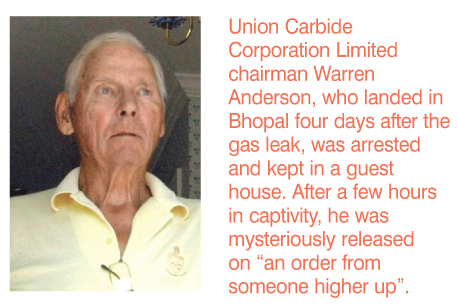 Union Carbide Corporation Limited Chairman Warren Anderson