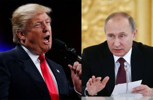 US president-elect Donald Trump and Russian president Vladimir Putin. Photos: UNI
