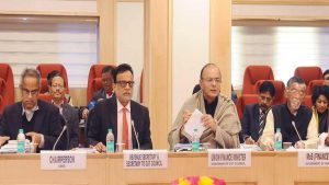 Finance Minister Arun Jaitley chairing the GST Council Meeting in Delhi in January this year. Photo: PIB