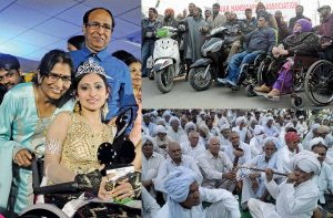 The proposed Bill seeks to extend prohibition of discrimination to many disadvantaged sections of society. (Clockwise from extreme left) Miss Wheelchair India 2015 Priya Bhargava; Members of the All Jammu and Kashmir Handicapped Association staging a protest demonstration (UNI); members of a khap panchayat
