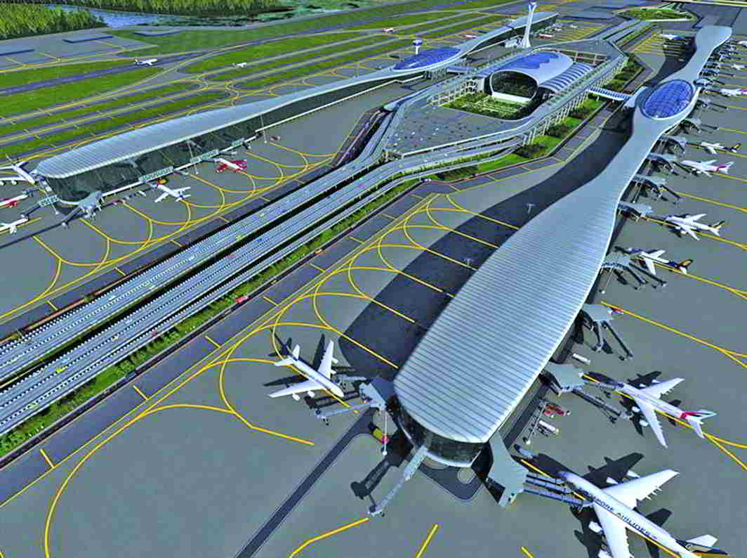 Eyebrows have been raised at the manner in which GVK bagged the Navi Mumbai Airport contract. Picture: An artist’s impression