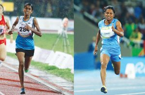 Athlete PU Chitra (left) and ace sprinter, Dutee Chand, were disallowed at different times from competing on important international platforms. Photo: Wikimedia.com and UNI