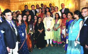 Prime Minister Narendra Modi and Union minister Sushma Swaraj with the Indian community in New York. Expats who fall under the DACA category will face several legal problems now. Photo: UNI