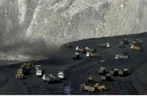 A TV grab of a coal mine in Lalmatia, Godda. Photo: UNI