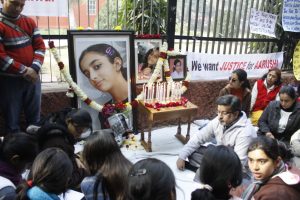 A demonstration for the slain Aarushi Talwar (file picture). Photo: Anil Shakya