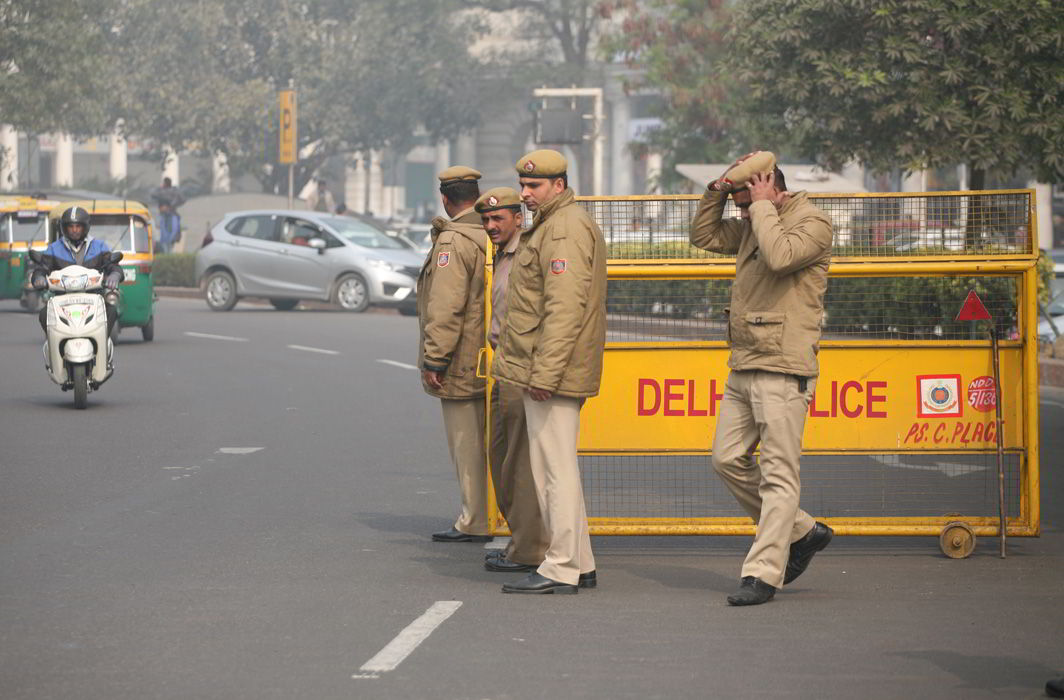 Delhi Police personnel. Photo: Anil Shakya