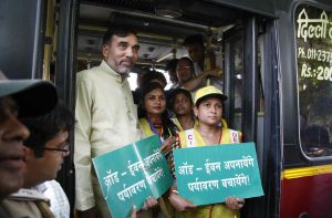 Former Transport Minister Gopal Rai during the second phase of the odd-even scheme rolled in April (file picture). Photo: Anil Shakya