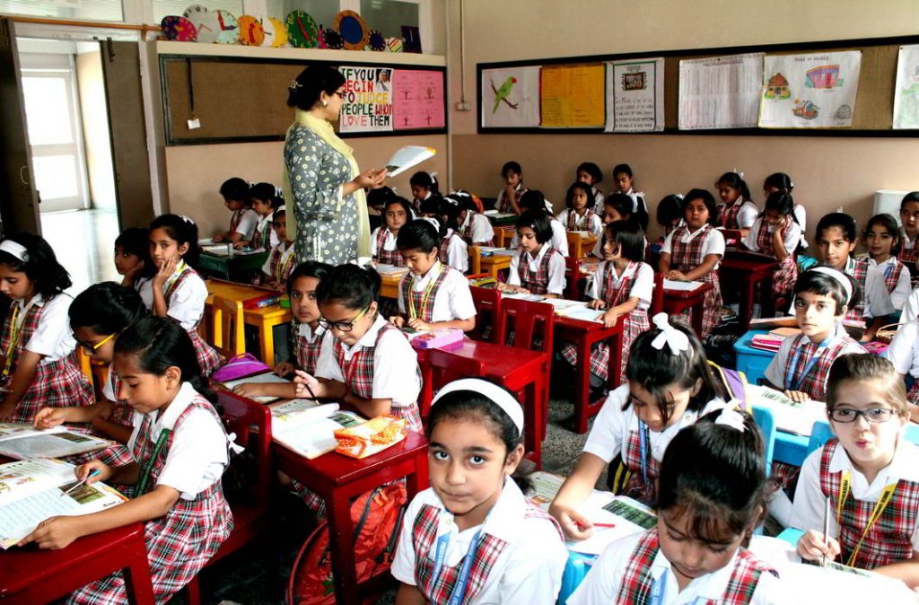 School children in one of the schools in Srinagar/Photo: UNI