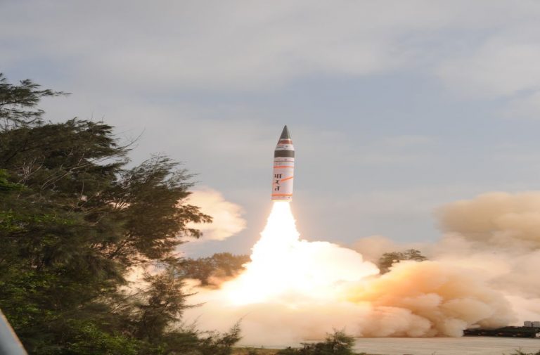 India successfully test-fires nuclear capable Agni V missile