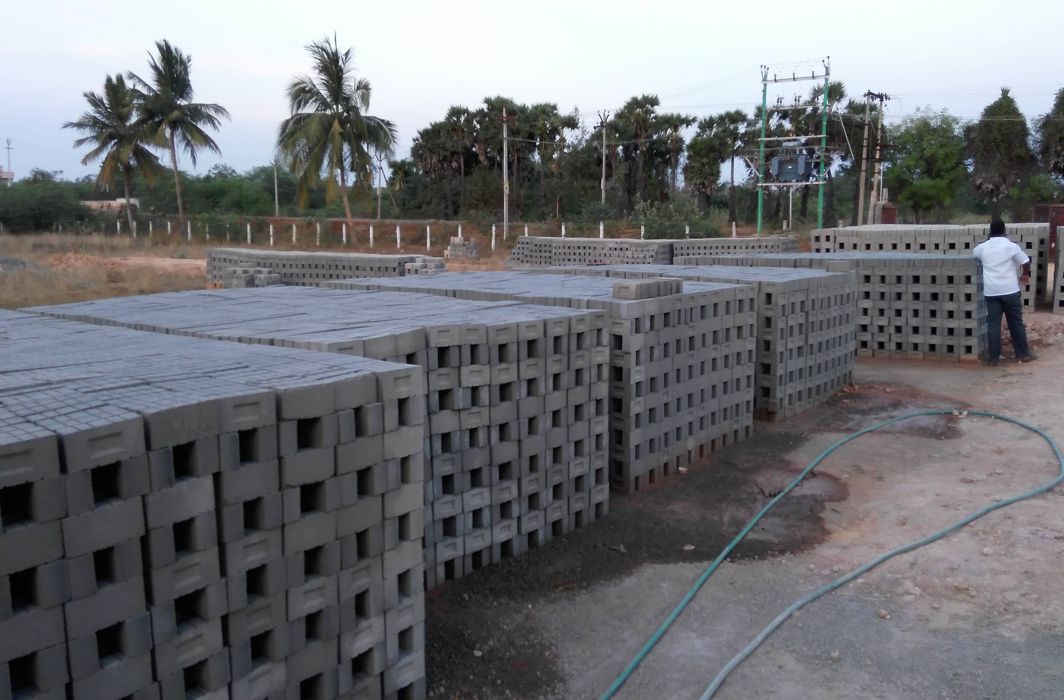 Bricks made from Fly ash on display (file picture)