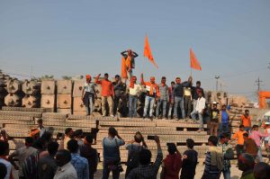 People at a “Dharma Sabha” organised by the VHP in Ayodhya for the Ram temple/Photo: UNI