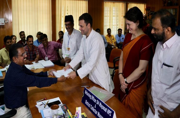 Rahul in Kerala, Files Nomination for April 23 LS Election from Wayanad