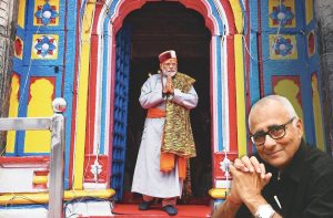 PM Narendra Modi coming out of the Kedarnath Temple during his recent two-day pilgrimage to Himalayan shrines in the Rudraprayag district of Uttarakhand/Photo: UNI