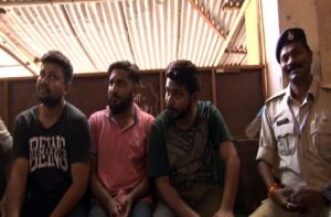 Javed, Bhavil and Shah Rook, the accused in the call centre scam, in police custody