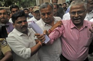 Former BJP MP Dinu Bogha Solanki (centre) was one of the prime accused in the case/Photo: UNI
