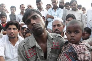 Victims of the Muzaffarnagar riots who fled to Loni and areas bordering Delhi/Photo Courtesy: YouTube