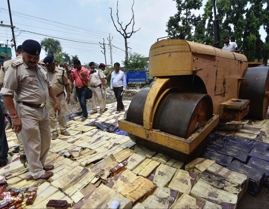liquor seized by Bihar police_UNI