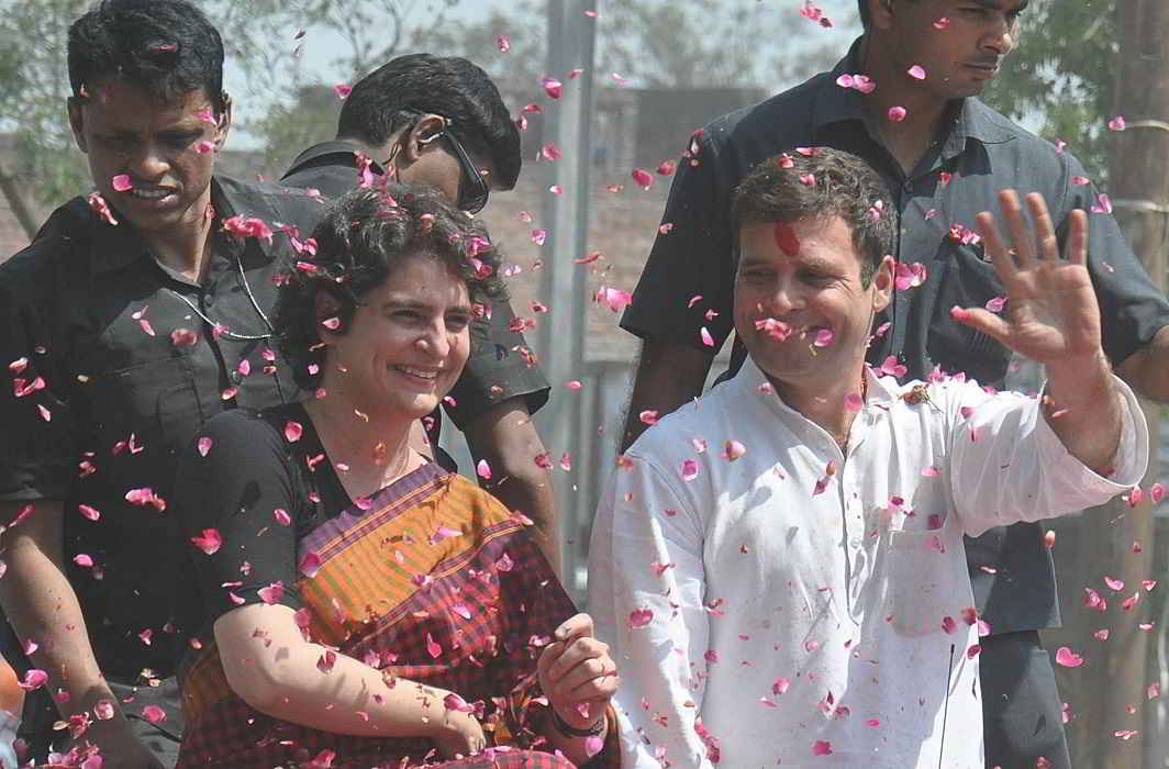 TEAMWORK: Time and again, Priyanka has clarified that Rahul is the de facto chalak of the party