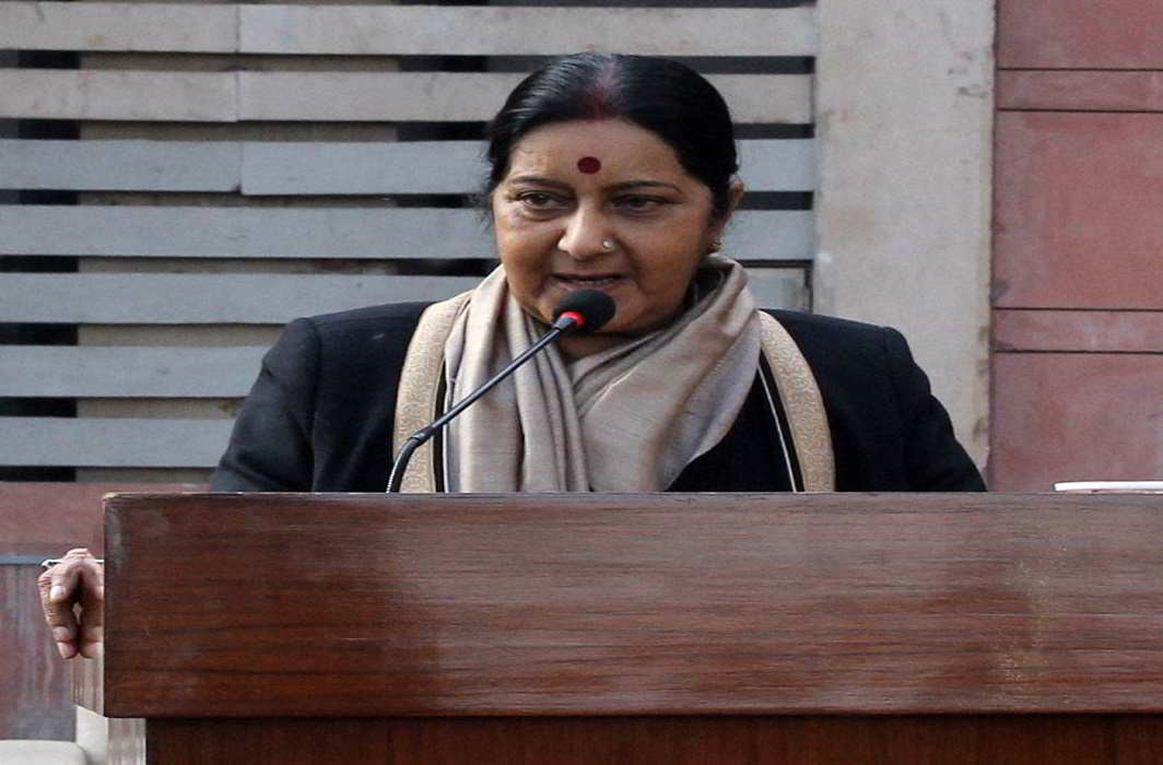 External Affairs Minister Sushma Swaraj is planning evacuation of Indian nationals from Sudan. Photo: UNI