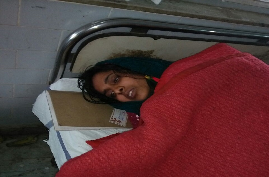 IN DISTRESS: Richa Singh in hospital on the fourth day of her strike