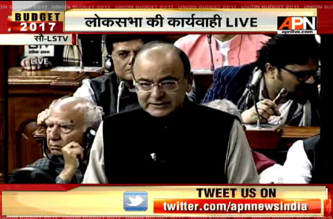Budget 2017-18:Finance Minister Arun Jaitley presenting the Budget in parliament