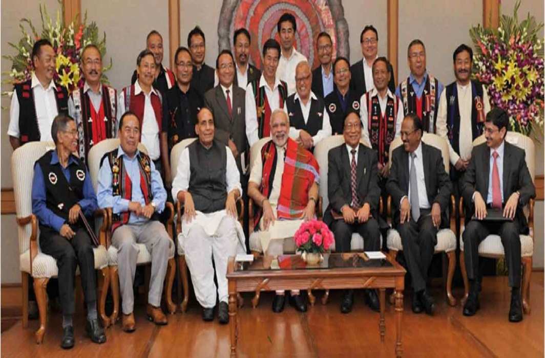 A photograph taken post signing of the Naga Peace Accord
