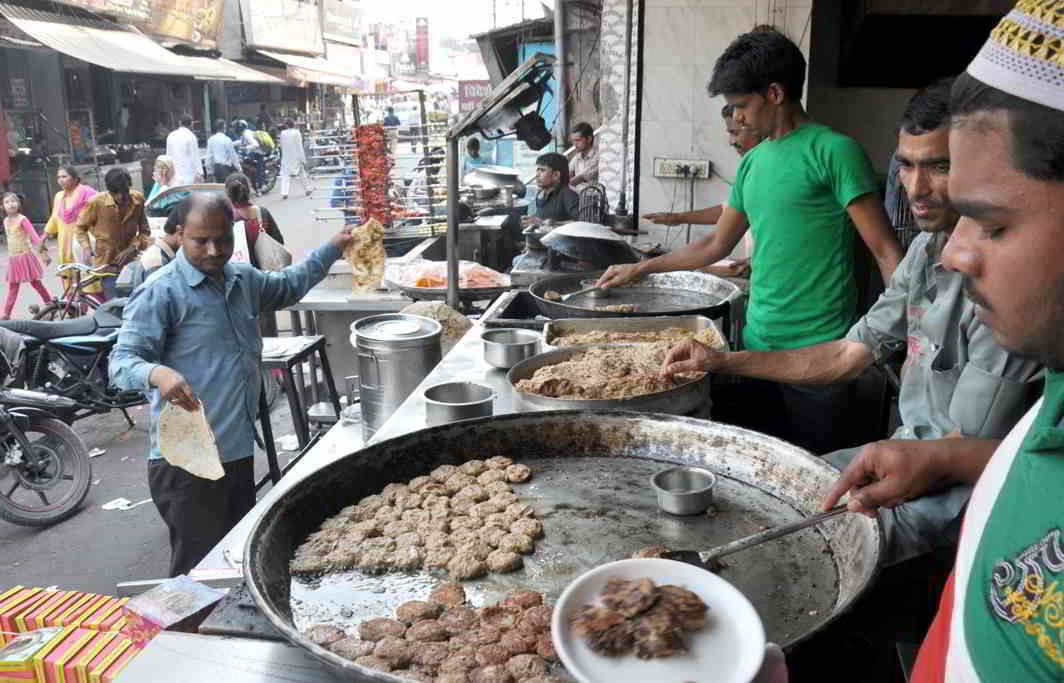 TRADITION VS BELIEF: A tunde ke kabab outlet in the busy Aminabad area in Lucknow wears a deserted look. The slaughterhouse ban in UP has hit restaurants selling this traditional delicacy as well as others such as the galawati kabab hard, UNI