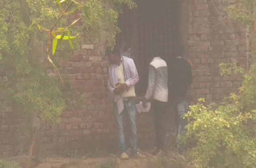 The scene outside an exam hall