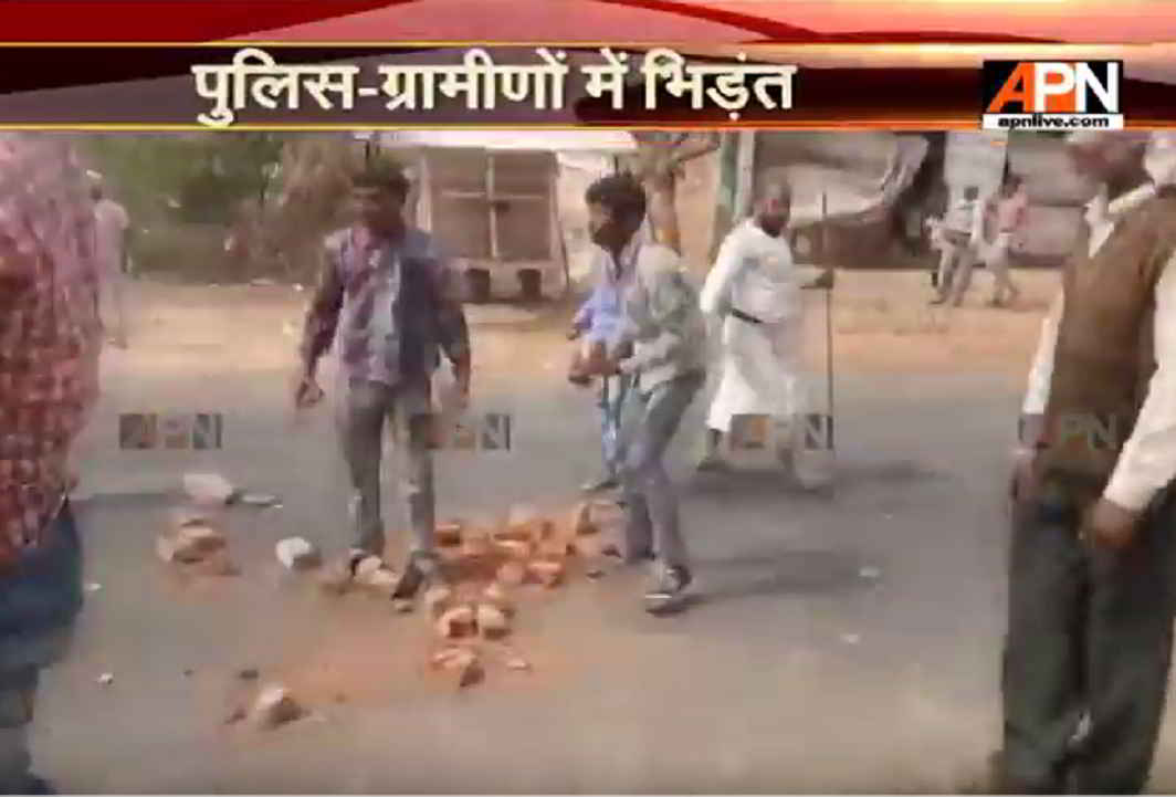 Villagers fight police over Govardhan encroachments