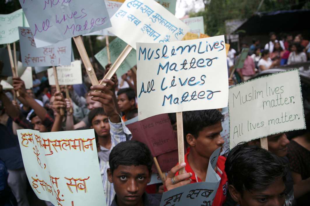 NOT IN MY NAME: Youngsters protest the lynching of 15-year-old Hafiz Junaid aboard a train between Ballabhgarh and Mathura at Jantar Mantar, New Delhi, Anil Shakya/India Legal