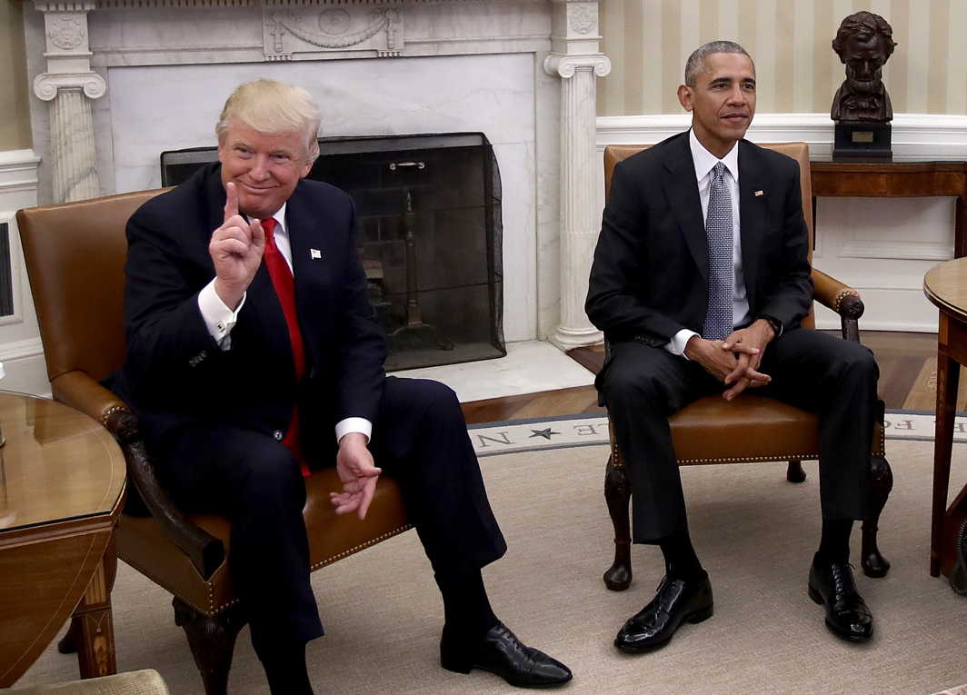 Donald trump and Obama