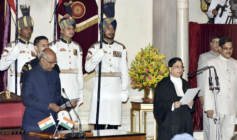 Justice Dipak Misra sworn-in as 45th Chief Justice of India