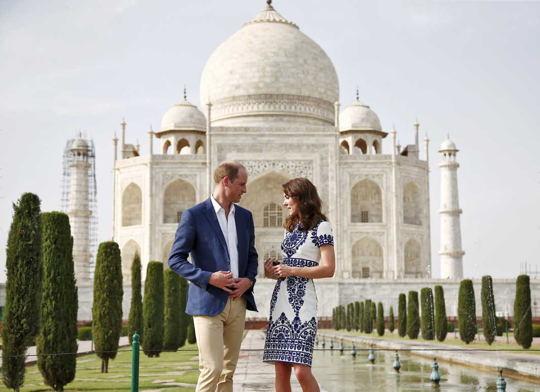 Britain's Prince William and wife Kate Middleton during their visit to the Taj last year. Credit: Agencies. 