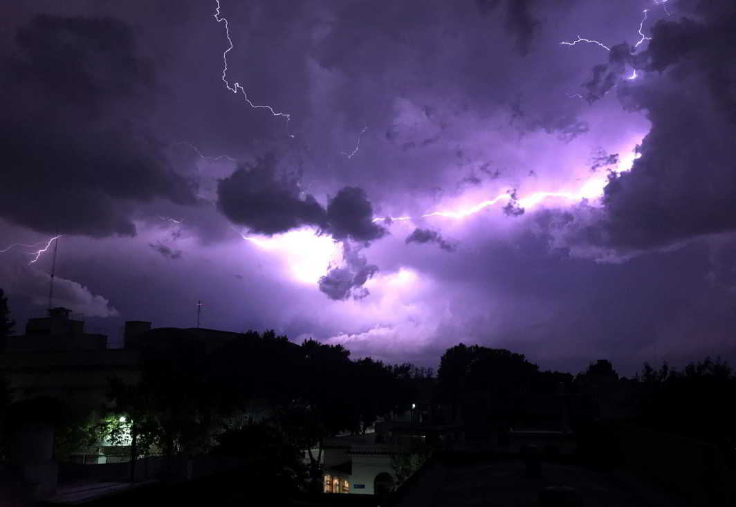 PURPLE RAIN: Lightning strikes over Chacarita neighborhood during a thunderstorm in Buenos Aires, Argentina, Reuters/UNI
