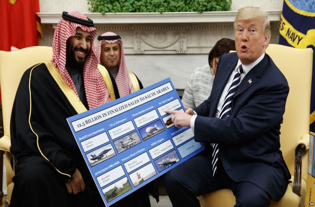 Trump meets Saudi Crown Prince MBS, sells weapons