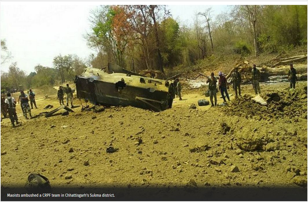 Nine CRPF personnel killed as naxals blow up mine-protected vehicle