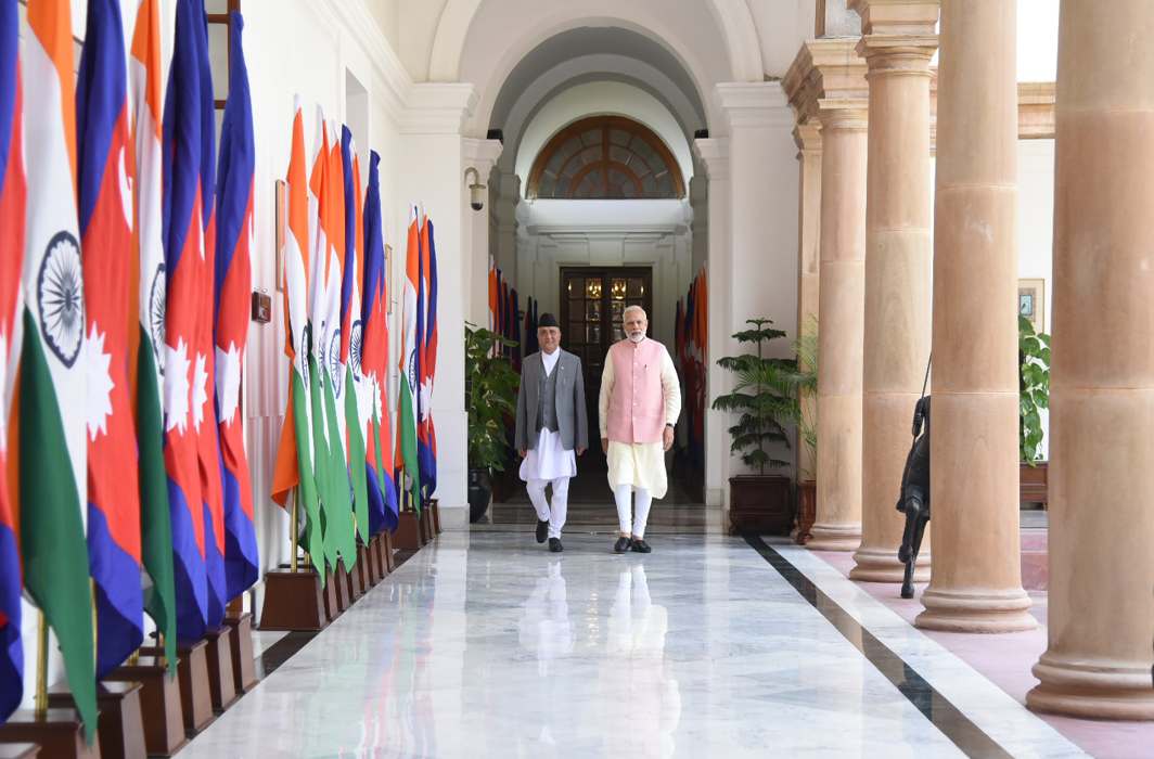 PM Modi meets Nepalese counterpart O.P. Oli