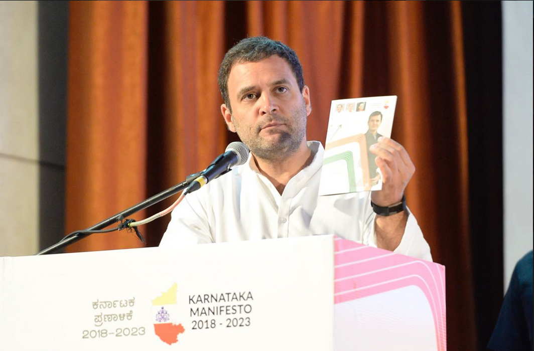 Congress releases 'Nava Karnataka' manifesto promising 1 cr jobs, Rahul calls in 'Mann Ki Baat' of state's people