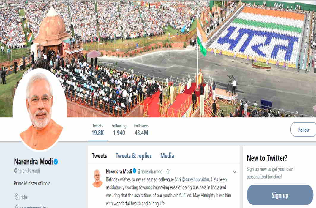 PM Modi is 3rd most followed world leader on Twitter