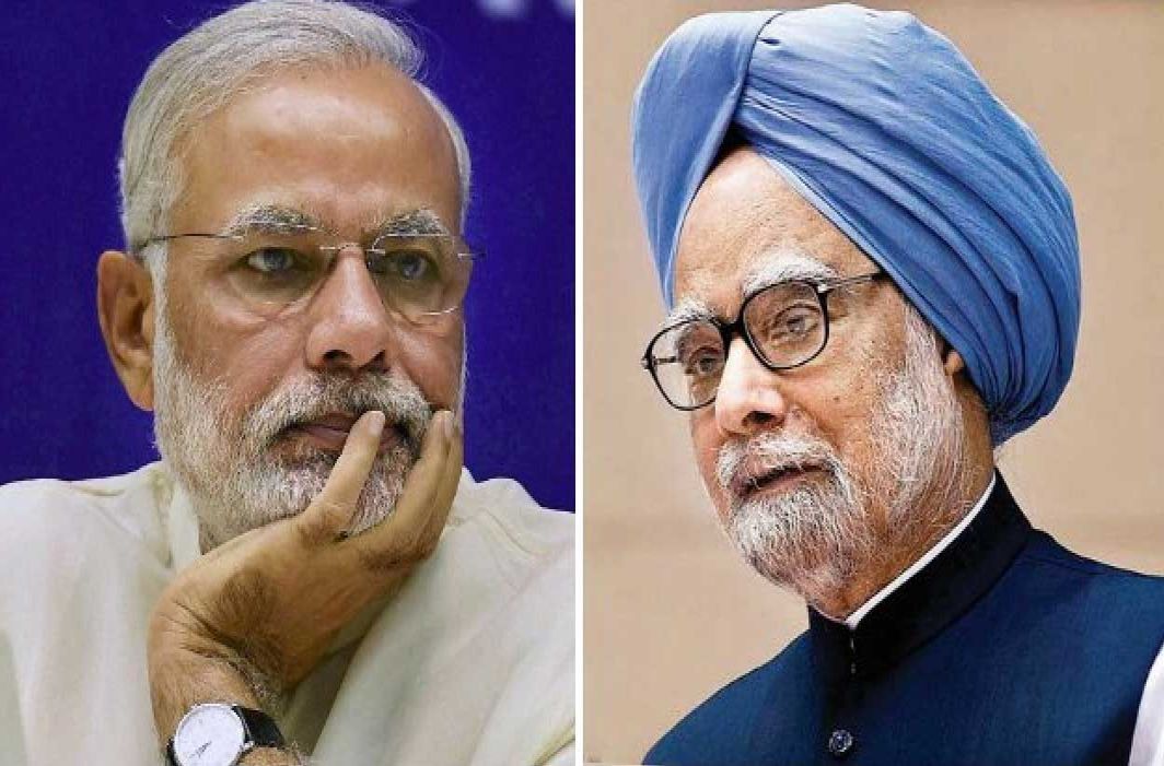 PM Narendra Modi and ex-PM Manmohan Singh