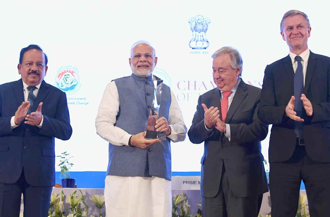 PM Narendra Modi, French President Emmanuel Macron get Champions of the Earth award