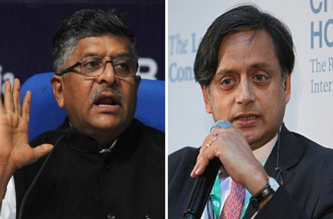 Tharoor send legal notice to Law Minister RS Prasad for calling him murder accused