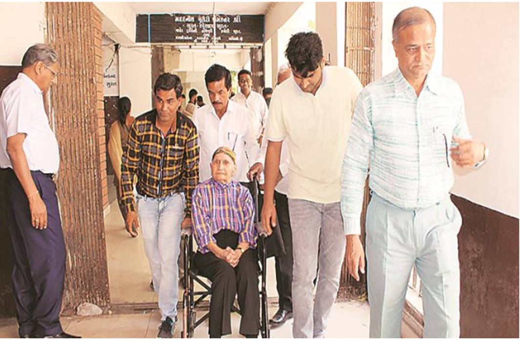 Mahatama Gandhi’s wheelchair-bound relative summoned by Surat official to second-floor office