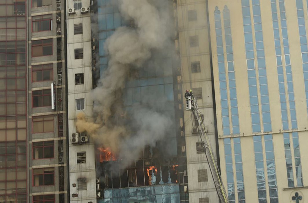 At least 19 killed, 65 injured and many trapped in fire at a multi-storey building: Dhaka