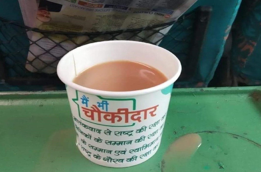 IRCTC withdraws “Main Bhi Chowkidar” tea cups after viral photo