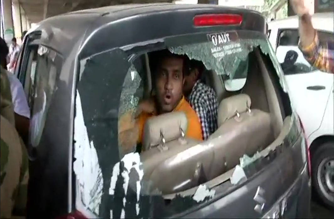 BJP leader Anupam Hazra’s car vandalised in poll violence in West Bengal