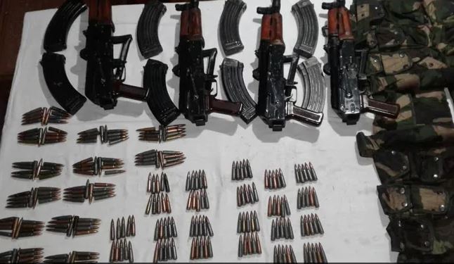 Army arms haul in Kashmir: 4 AK-47s and 240 rounds from Po