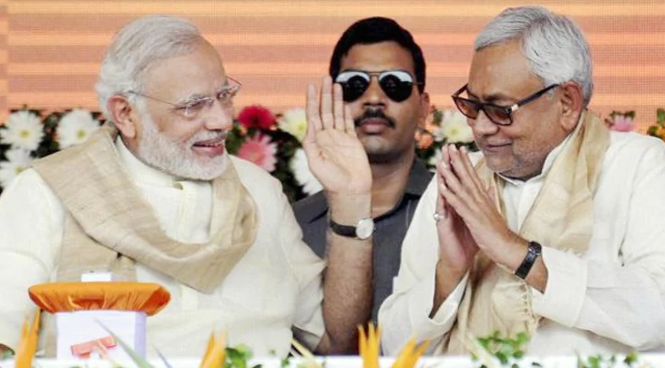 Nitish kumar with Narendra Modi